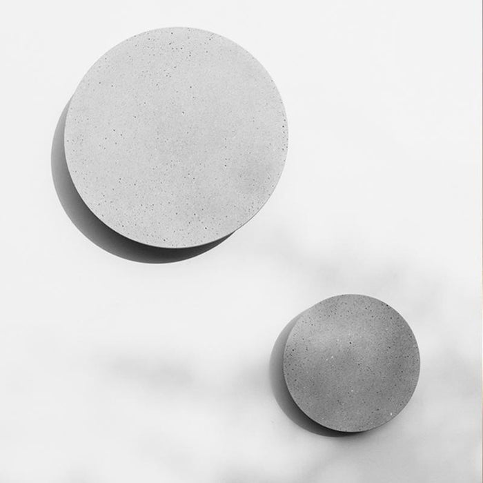 Round Concrete LED Waterproof Gray Modern Outdoor Wall Lights Porch Lights