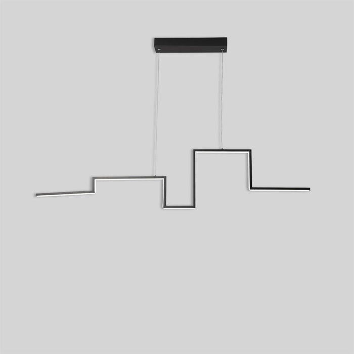 Modern Abstract Line Design Hallway Chandelier Metal PVC Island Ceiling Light