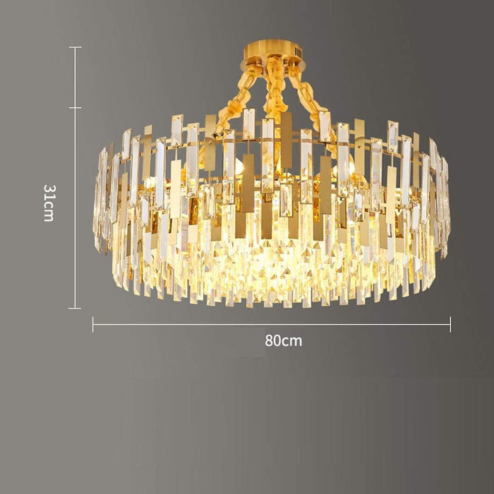 Queen Golden Crystal Chandelier - Modern Luxury. 9/12/17 Lights. Adjustable Height. 110-120V