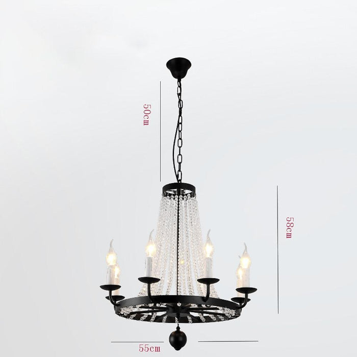 Empire Wagon Wheel Chandelier - 8/10/12 Candle Lights.  20'' Adjustable Chain. Crystal Accents