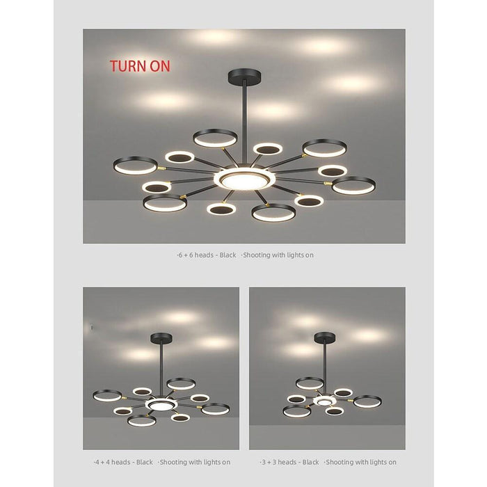 Arbitrary Multiple Circle LED Nordic Ceiling Lights Chandeliers Pendant Light
