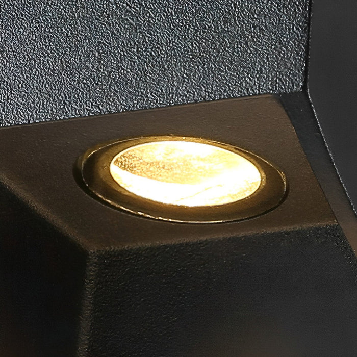 Waterproof Black Up and Down LED Outdoor Wall Sconces - Modern Exterior Lighting Fixture