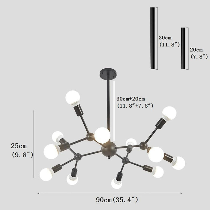 Nordic Sputnik Chandelier Bubble Chandelier Brass Chandelier 12 Bulbs