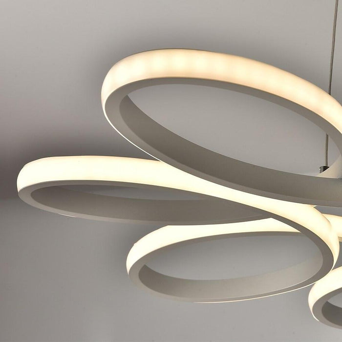 Curves Flower Dimmable LED Modern Hanging Ceiling Light Pendant Lights