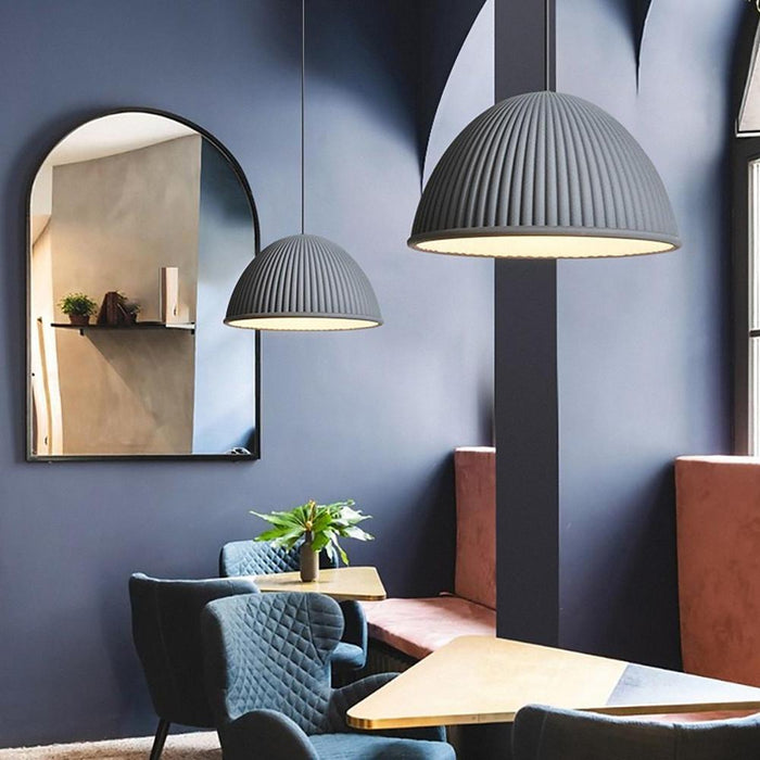 Artistic Bowl Modern Pendant Lighting for Kitchen Island Metal Resin Pendant Light