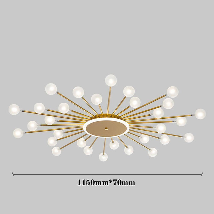 24 Lights LED Glass Metal Nordic Hanging Ceiling Lights Pendant Lights
