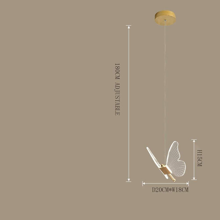 Butterflies Shaped LED Nordic Pendant Light Hanging Lamp Island Lights