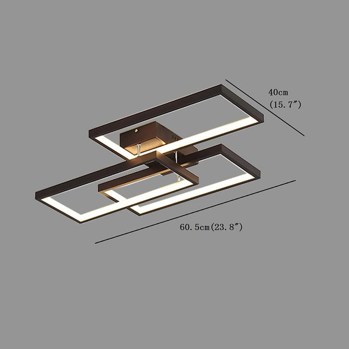Geometric Rectangle LED Modern Flush Mount Lighting Ceiling Light