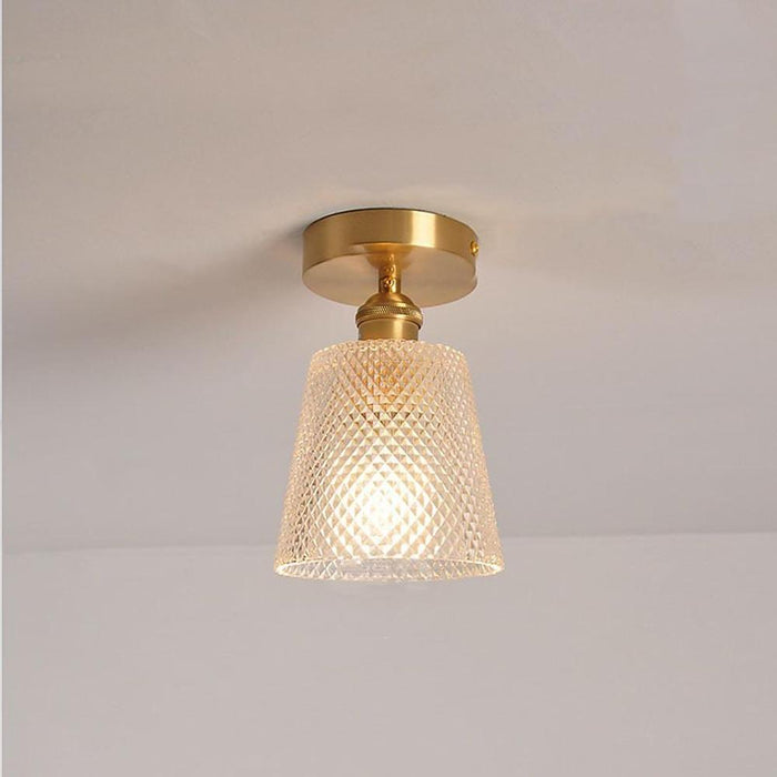 Lantern Modern Glass Copper Hallway Pendant Light Industrial Pendant Lighting