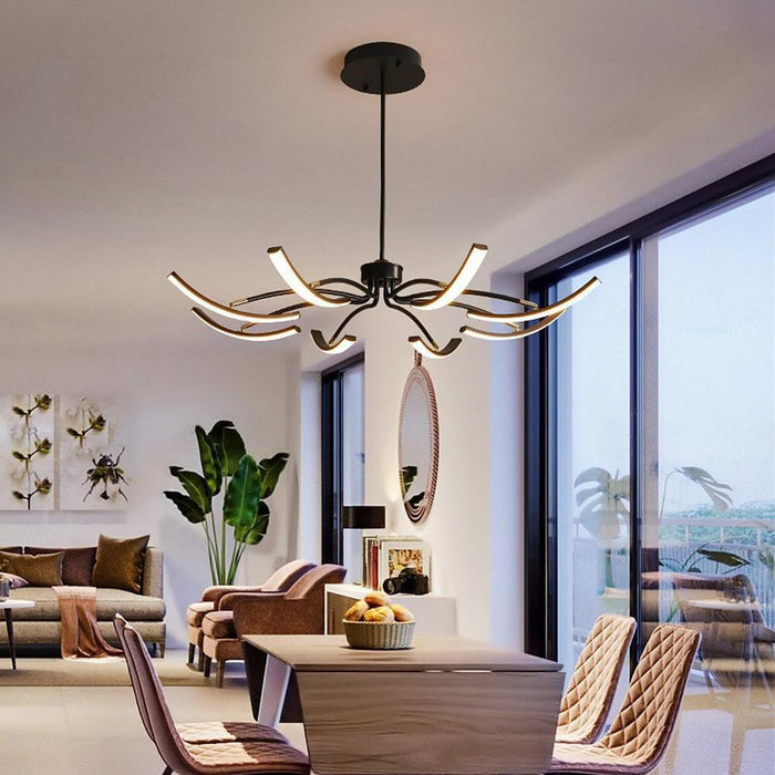 Flower Strips Dimmable LED Nordic Chandeliers Pendant Light Hanging Lamp