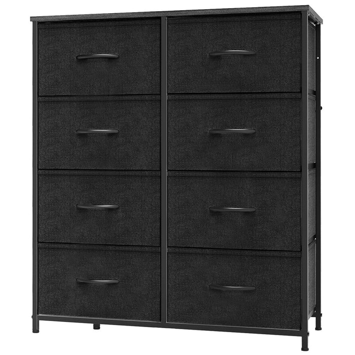 Fabric Storage Dresser, Tall Multi-Drawer Organizer, Wooden Top for Bedroom/Nursery/Closet