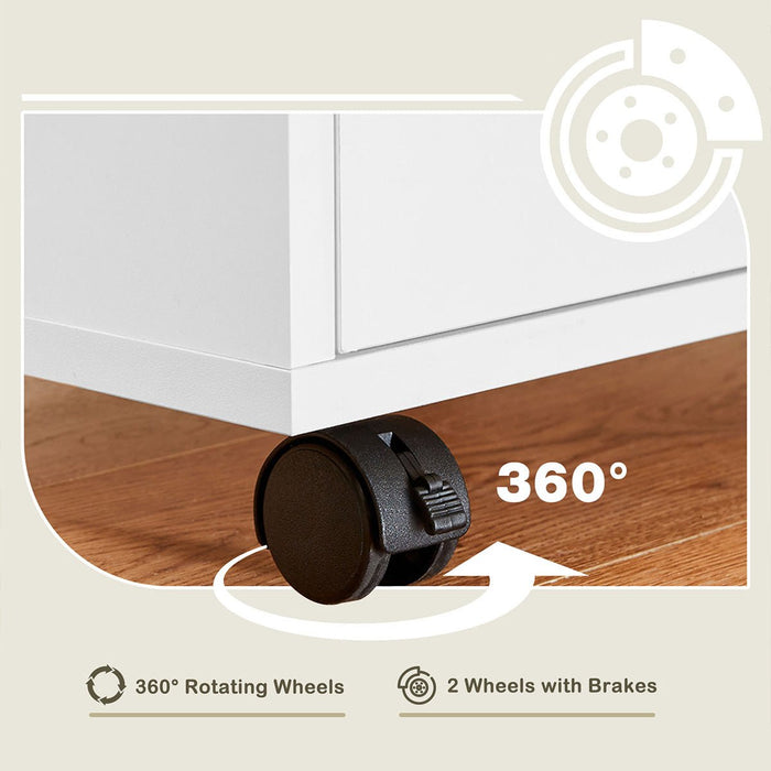 Mobile Storage Cabinet Organizer - Large Capacity, Rolling Drawers for Office/Bedroom/Home Storage