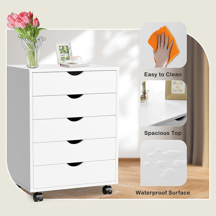 Mobile Storage Cabinet Organizer - Large Capacity, Rolling Drawers for Office/Bedroom/Home Storage