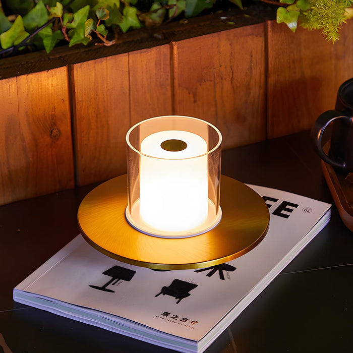 LED Dimmable Touch Sensitive Table Lamp - Rechargeable Cordless Design, Modern Accent Light