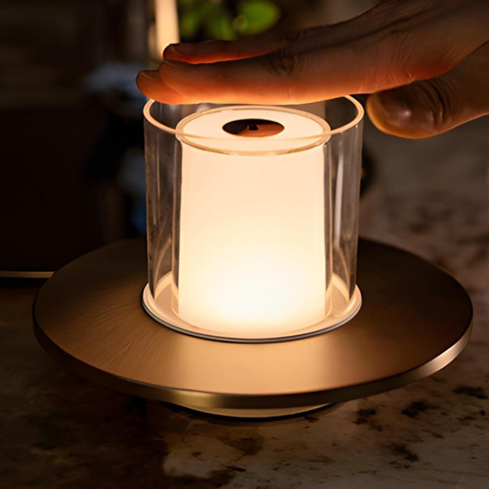 LED Dimmable Touch Sensitive Table Lamp - Rechargeable Cordless Design, Modern Accent Light