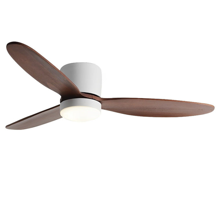 Nordic Ceiling Fan with Light - Silent DC Motor, Remote Control - Low Profile, Dimmable LED