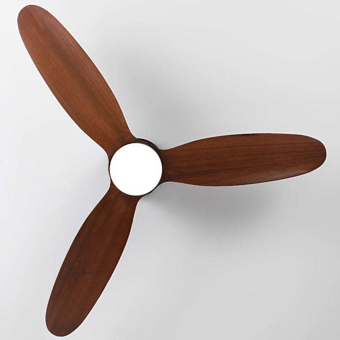 Nordic Ceiling Fan with Light - Silent DC Motor, Remote Control - Low Profile, Dimmable LED