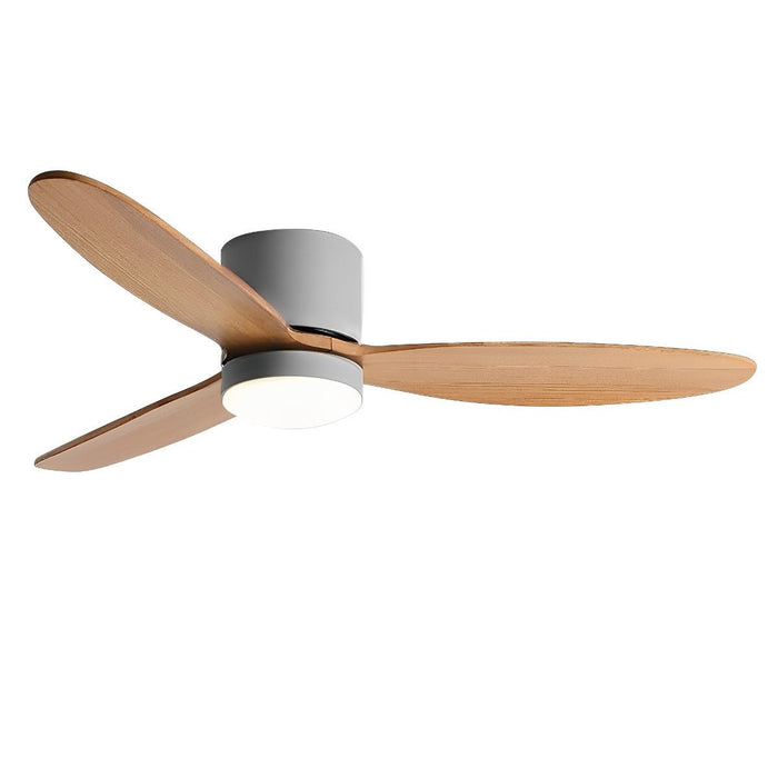Nordic Ceiling Fan with Light - Silent DC Motor, Remote Control - Low Profile, Dimmable LED