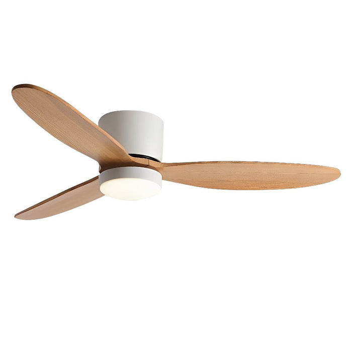 Nordic Ceiling Fan with Light - Silent DC Motor, Remote Control - Low Profile, Dimmable LED