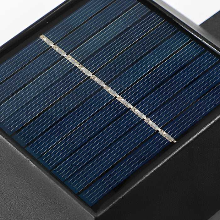 LED Square Outdoor Wall Light - Solar Powered, Waterproof, Dusk-to-Dawn Sensor, Modern Design