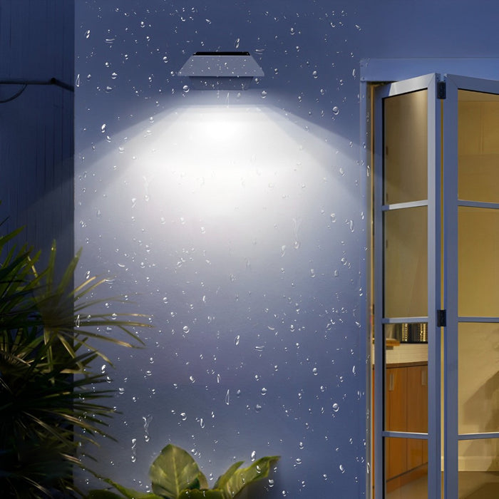 LED Square Outdoor Wall Light - Solar Powered, Waterproof, Dusk-to-Dawn Sensor, Modern Design