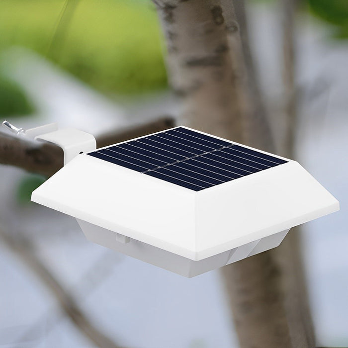 LED Square Outdoor Wall Light - Solar Powered, Waterproof, Dusk-to-Dawn Sensor, Modern Design