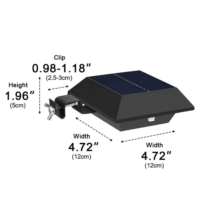 LED Square Outdoor Wall Light - Solar Powered, Waterproof, Dusk-to-Dawn Sensor, Modern Design