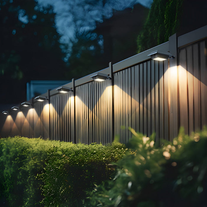 LED Square Outdoor Wall Light - Solar Powered, Waterproof, Dusk-to-Dawn Sensor, Modern Design