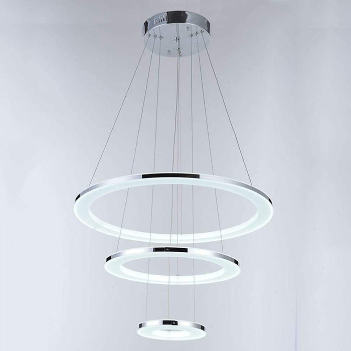 24'' LED Adjustable Modern Chandeliers Pendant Light Hanging Ceiling Lights