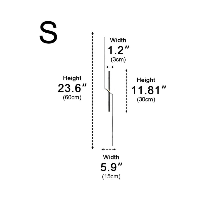 Linear Bar Wall Sconce - Modern Minimalist LED Wall Light for Hallway, Bedroom, Living Room Accent Lighting
