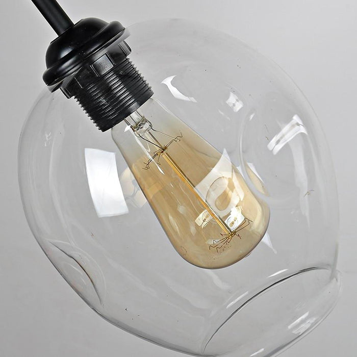 Globe Sputnik Chandelier Industrial Glass Blue Chandelier