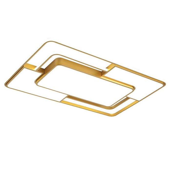 Overlapping Squares Metal Flush Mounted Lights Geometrical LED Ceiling Light