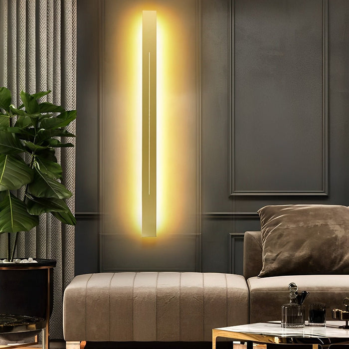 Long Strip Dimmable LED Wall Sconce - Modern Minimalist Iron + Acrylic Lighting for Bedroom, Living Room, Bedside