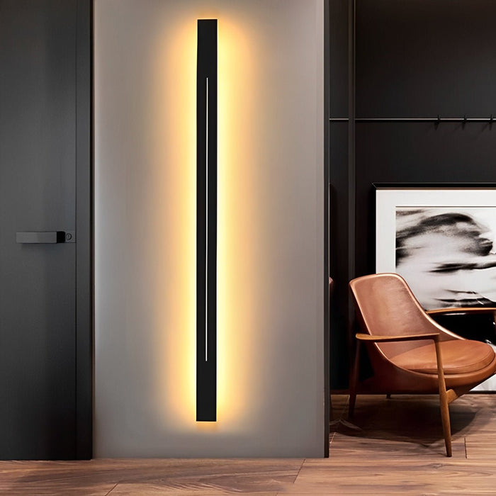 Long Strip Dimmable LED Wall Sconce - Modern Minimalist Iron + Acrylic Lighting for Bedroom, Living Room, Bedside