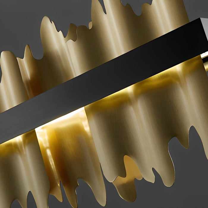 Dimmable LED Postmodern Chandelier - Linear Design, Aluminum Frame, Adjustable Height