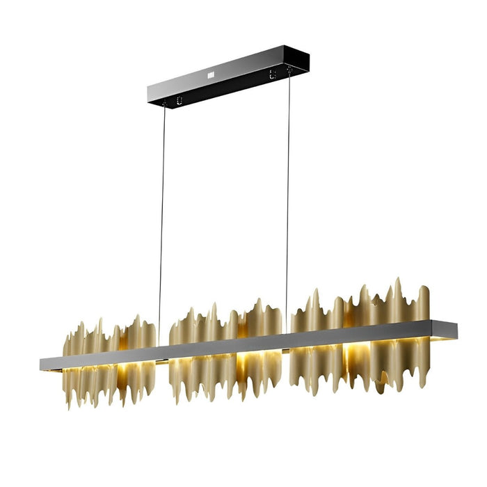 Dimmable LED Postmodern Chandelier - Linear Design, Aluminum Frame, Adjustable Height