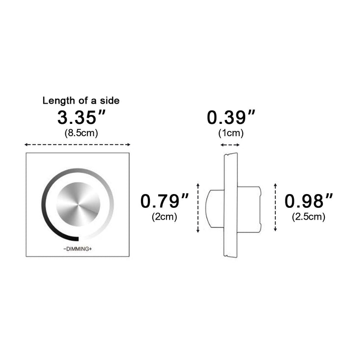 LED Light Dimmer Wall Switch Controller - Seamless Indoor Brightness Adjustment, Modern Design