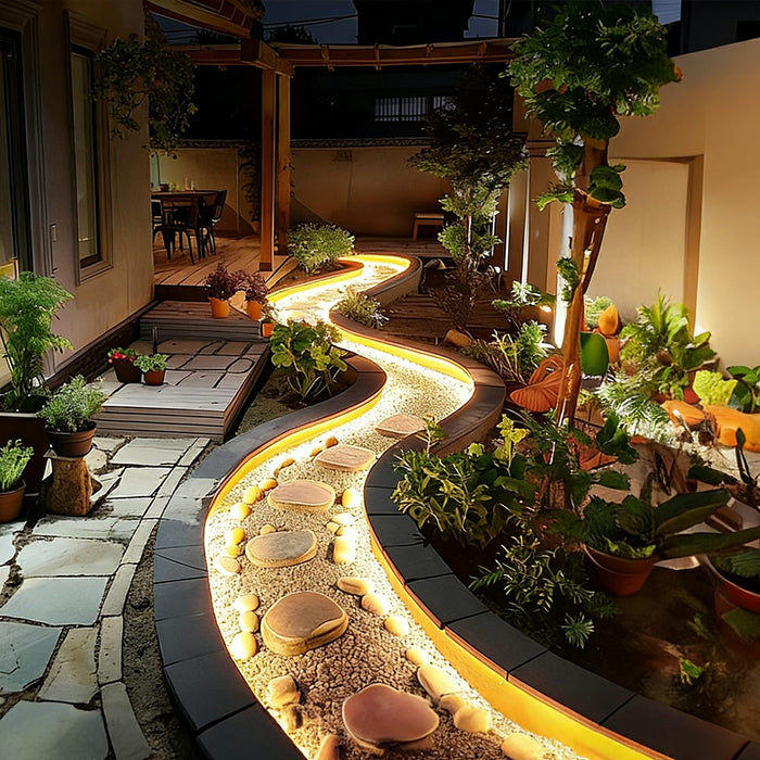 Flexible LED Linear Light - Waterproof Underwater Outdoor Recessed Strip - Seamless Illumination