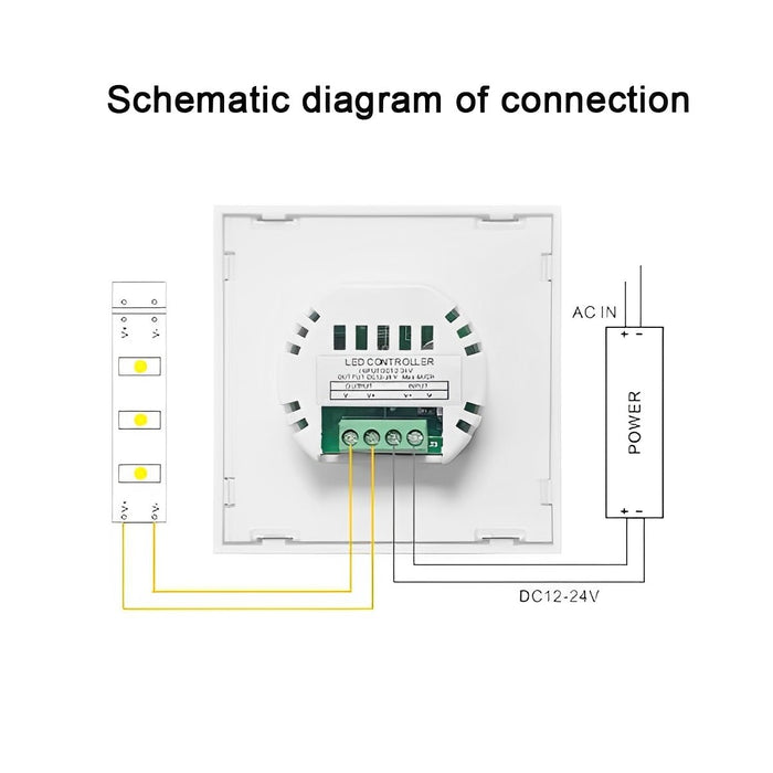 LED Light Dimmer Wall Switch Controller - Seamless Indoor Brightness Adjustment, Modern Design