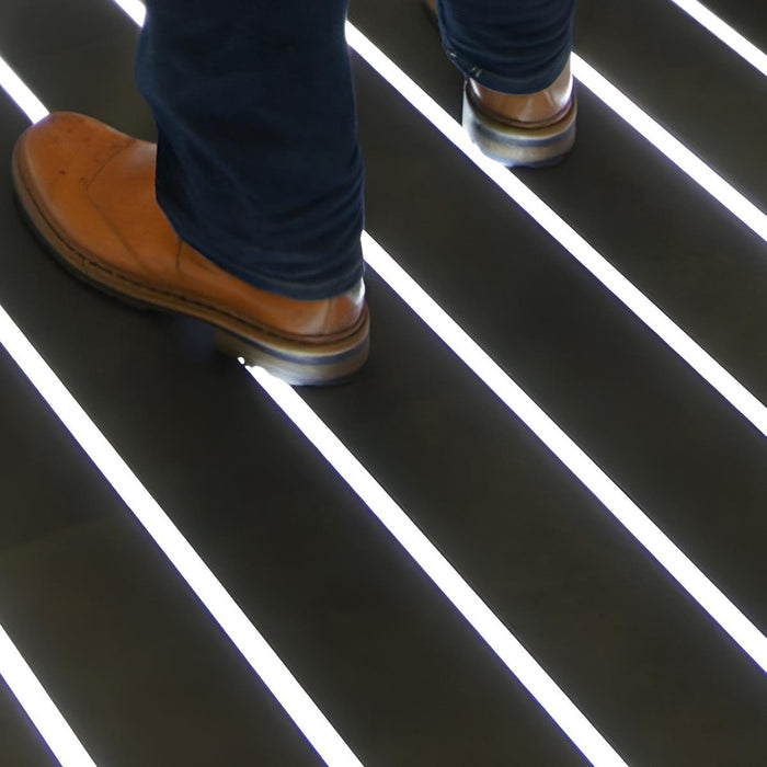 Low Voltage Waterproof Outdoor Recessed LED Strip Light - In-Ground Stainless Steel Linear Lighting, Garden/Yard Accent
