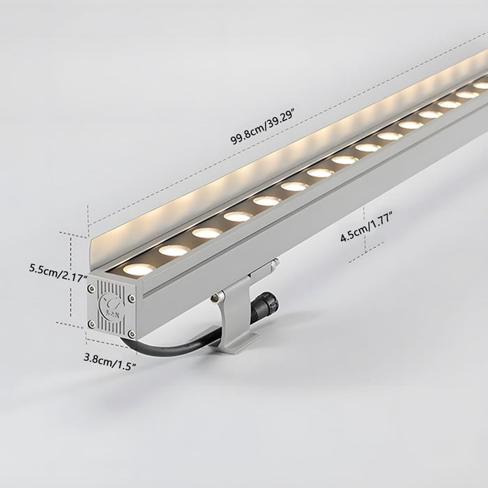 Outdoor Recessed LED Wall Washer Light - RGB Dimmable, Low Voltage, Waterproof