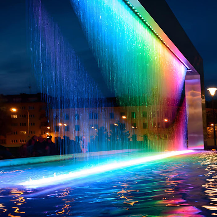Outdoor Recessed LED Wall Washer Light - RGB Dimmable, Low Voltage, Waterproof