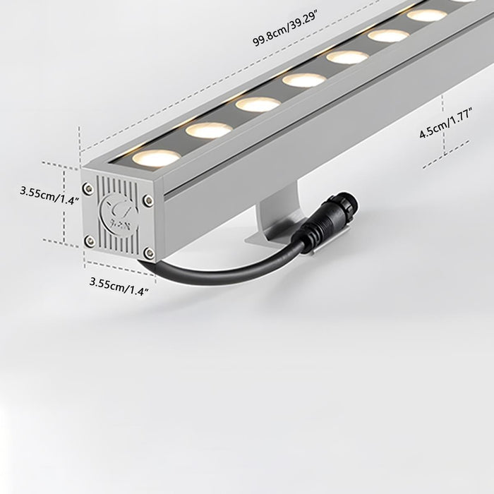 Outdoor Recessed LED Wall Washer Light - RGB Dimmable, Low Voltage, Waterproof