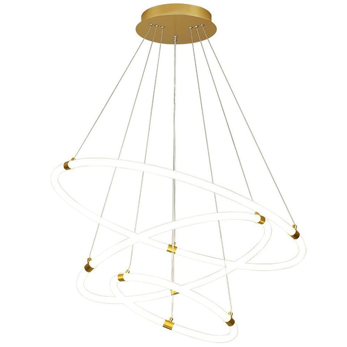 Surround Circle LED Chandelier: 2/3-Light. 4000K. Acrylic