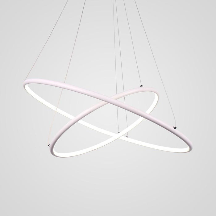 Adjustable 2 Ring Dimmable LED Modern Chandeliers Hanging Ceiling Lights