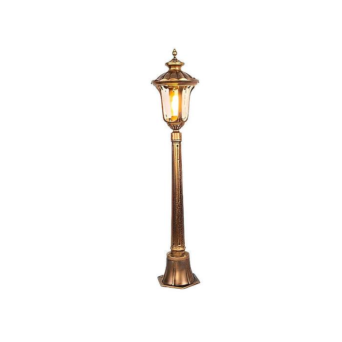 Retro Bronze European Style Street Light - Outdoor Post Lantern for Garden, Pathway, and Yard Illumination