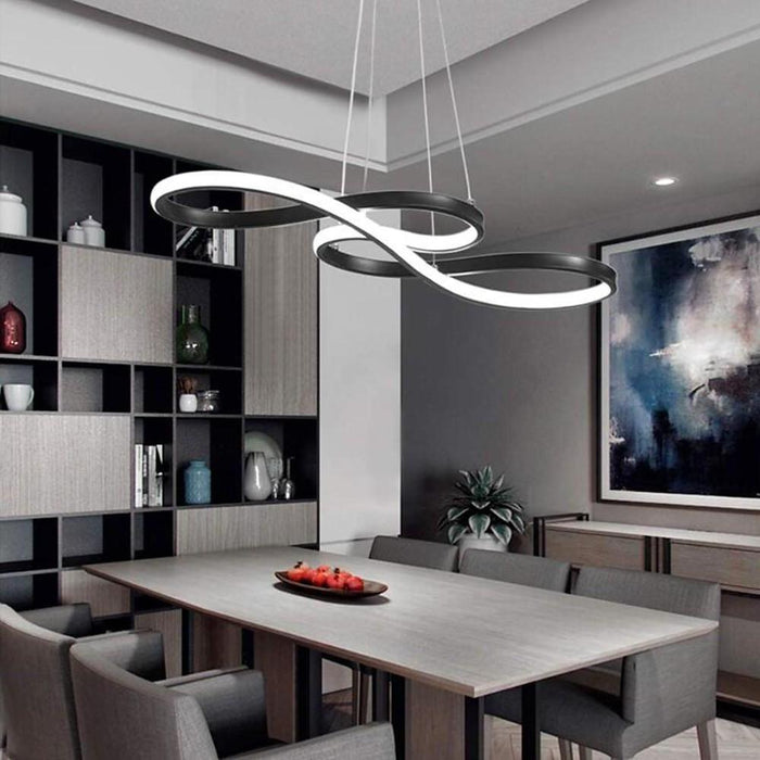 Sputnik Wave Design Semi Flush Chandeliers Metal Silica Gel Ceiling Lights