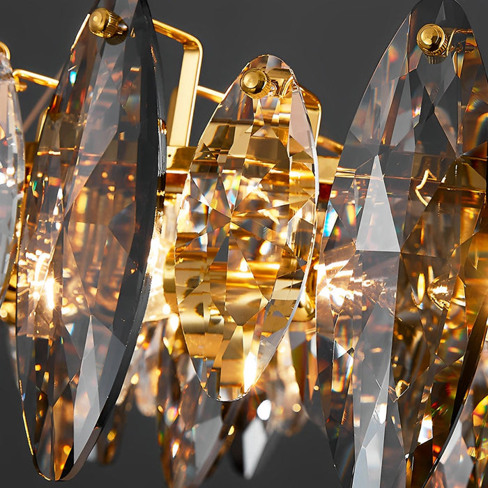 Crystal Chandelier - Modern LED Lighting Fixture, Adjustable Height - Elegant Living Room, Bedroom Decor