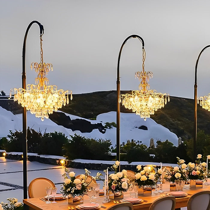 Outdoor Crystal Chandeliers - Luxury Waterproof Wedding Lighting - Event Decor