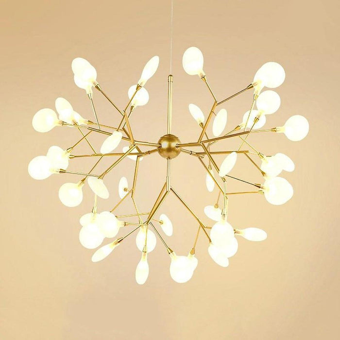 45 Lights Creative Copper Glass Design LED Modern Sputnik Chandelier